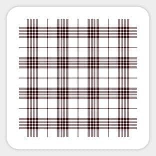 Brown and White Buffalo Tartan Plaid Pattern Sticker